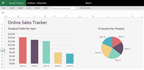 Online Sales Tracker Template for Excel Online