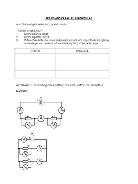 Series and Parallelcircuits Lab | PDF | Series And Parallel Circuits | Electrical Network