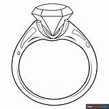 Diamond Ring Coloring Page  Easy Drawing Guides sketch template