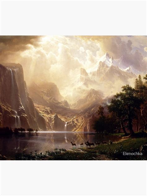 "Albert Bierstadt - Among the Sierra Nevada, California" Tapestry for Sale by Elenochka | Redbubble