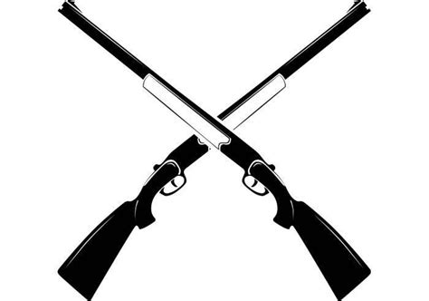 Hunting Logo 3 Shotgun Rifle Crossed Gun Weapon Shooting.SVG