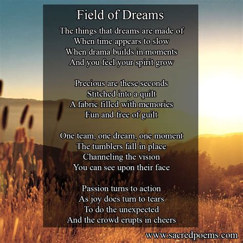 Field Of Dreams Inspirational Quotes - Phoebeton Kinbg