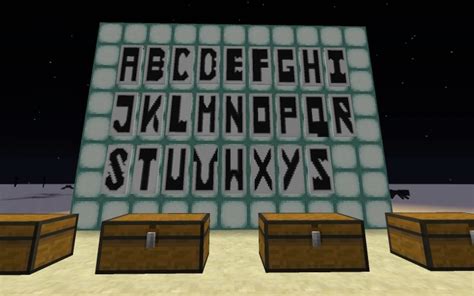 Alphabet on banners Minecraft Map