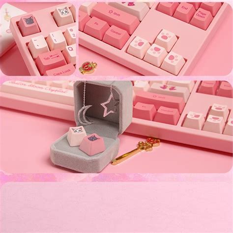 Kawaii Pink Aesthetic Sailor Moon Mechanical Keyboard