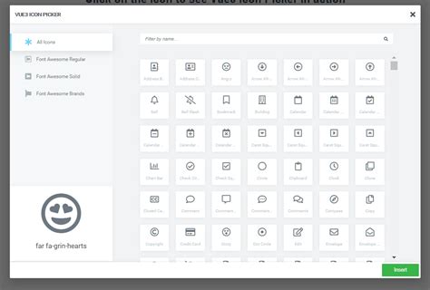 Font Awesome Icon Picker For Vue.js 3 - Vue Script