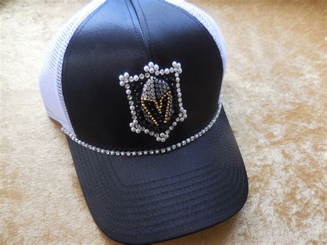 Vegas Golden Knights Women's Black Satin Hat VGK Cap - Etsy