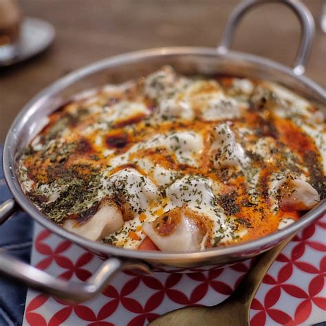 Manti: homemade Turkish beef dumplings, with garlic yoghur… | Flickr