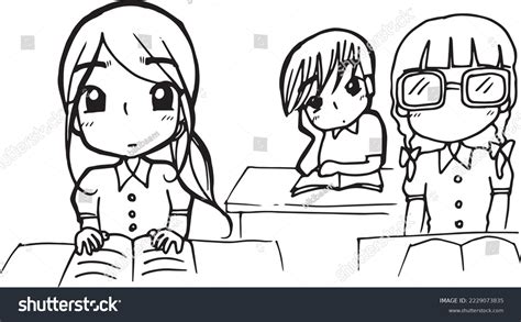 Student Male Female Cartoon Doodle Kawaii Stock Vector (Royalty Free) 2229073835 | Shutterstock