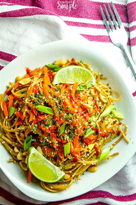 20 Minute Spicy Thai Noodles - Recipes Simple