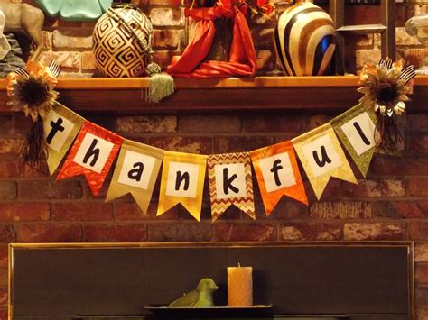 Thanksgiving banner for mantel. | Thanksgiving banner, Banner, Mantel