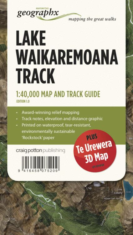 Lake Waikaremoana Track Map - Potton & Burton