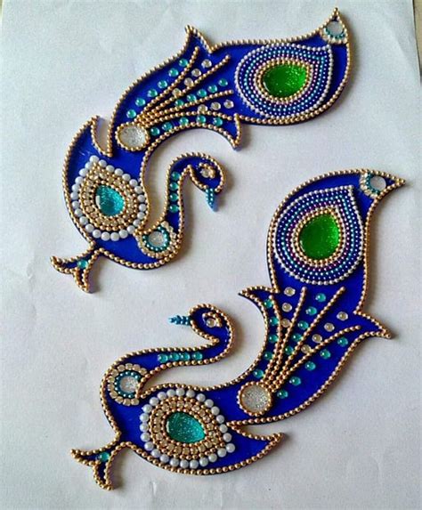 Buy Wedding Return Gift Beautiful Kundan Rangoli Floor Art Online in ...