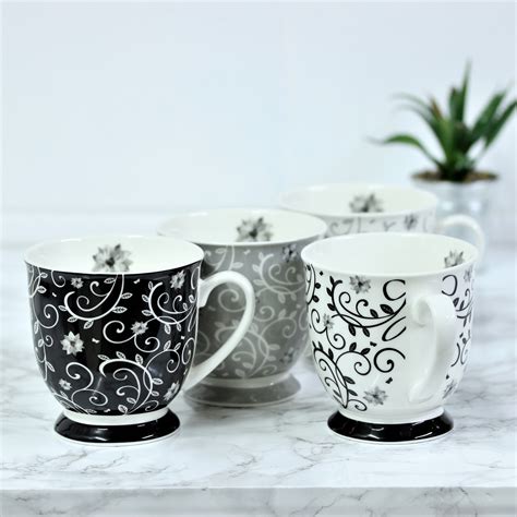 New Fine China Porcelain Tea Coffee Mug Set Espresso Cups Cocoa Hot Drinks Cup | eBay