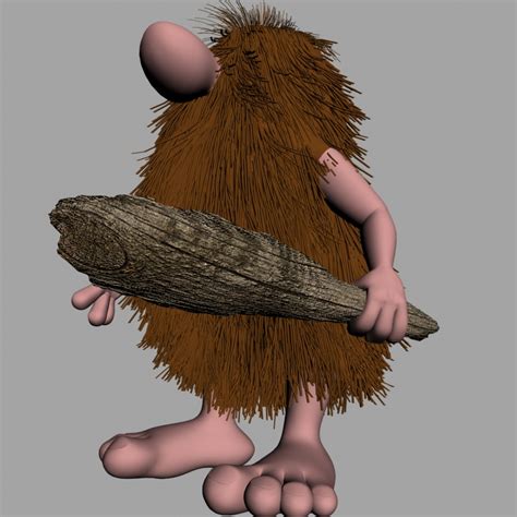 Cartoon Caveman Character Rigged 3D Model – Buy Cartoon Caveman Character Rigged 3D Model ...