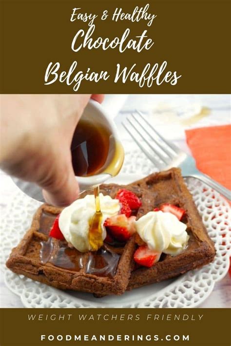 Belgian Chocolate Waffles | WW friendly - Food Meanderings