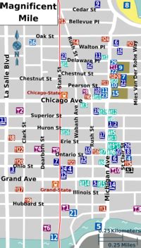 Chicago Map Magnificent Mile