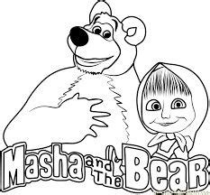 masha y el oso para colorear