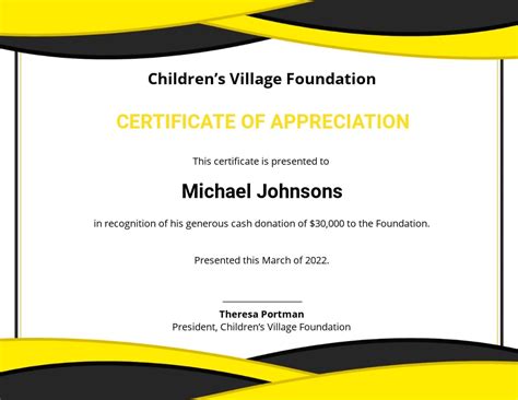 Donation Certificate Template [Free JPG] - Google Docs, Illustrator, Word, Apple Pages, PSD ...