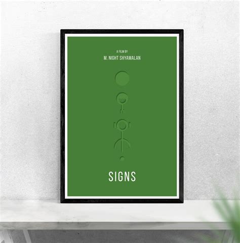 Signs Movie Poster, Signs Print, Minimalist Style Movie Poster, M ...