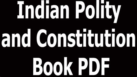 Indian Polity and Constitution Book PDF