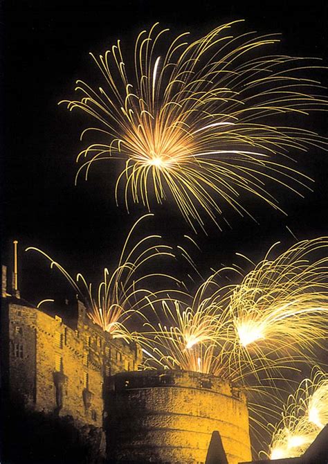 Edinburgh Castle and Fireworks - Largest image