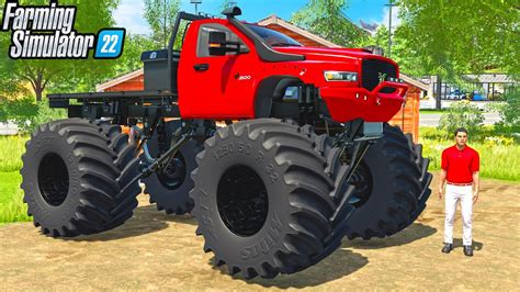 MY TRUCK BECAME A MONSTER TRUCK | CAN WE MAKE MILLIONS? (FS22 CHALLENGE ...