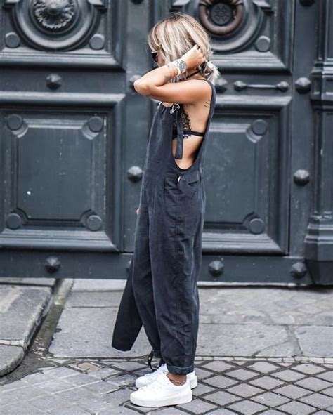 Style outfit bralette under jumpsuit, culotte jumpsuit, swag dungaree ...