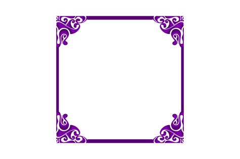 Purple Ornament Border Design 13078474 PNG