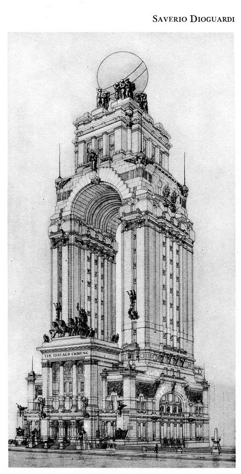 The Chicago Tribune [Chicago 1922] | Architecture sketchbook, Architecture drawing art ...