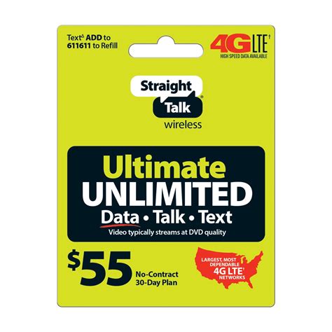 Straight Talk Ultimate Unlimited Prepaid Phone Plan, for No Contract ...