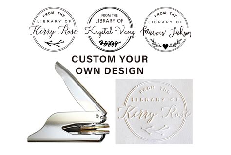 Custom embosser with your own design Book Embosser | Etsy