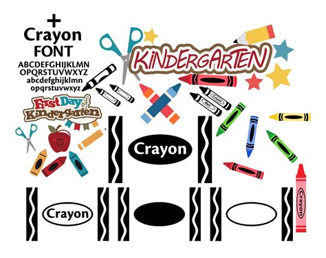 Crayon svg crayola svg crayon font svg crayon wrapper svg | Etsy