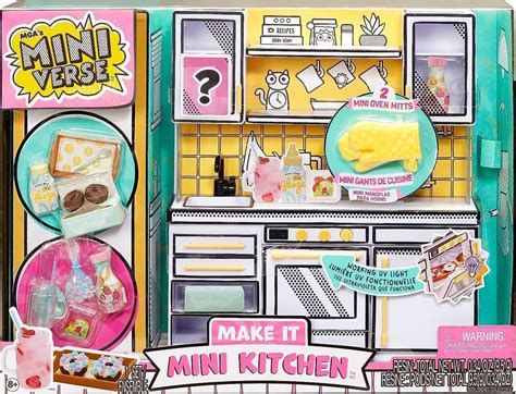 NEW Make It Mini Kitchen MGA's Miniverse, Kitchen Playset, w/UV Light, Collectibles, DIY, Resin ...