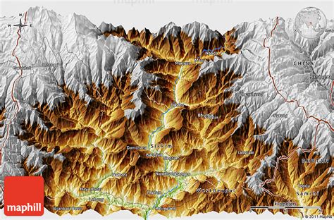 Physical 3D Map of Gangtok