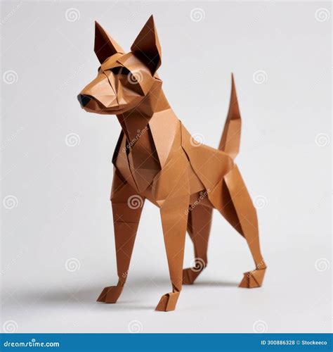 Origami Dog Sculpture: a Stunning Creation in the Style of Brown and ...