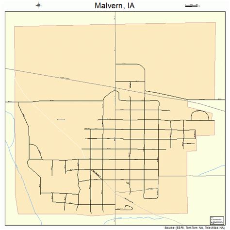 Malvern Iowa Street Map 1948720