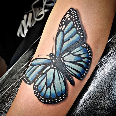 Blue Butterfly Tattoos With Names