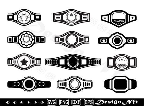 WWE Championship Belt SVG Cricut Silhouette Vectorency ...