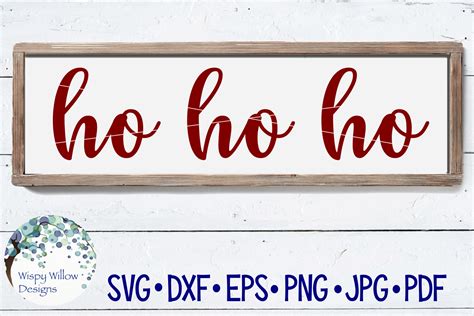 Ho Ho Ho | Santa Claus | Christmas Sign SVG Cut File