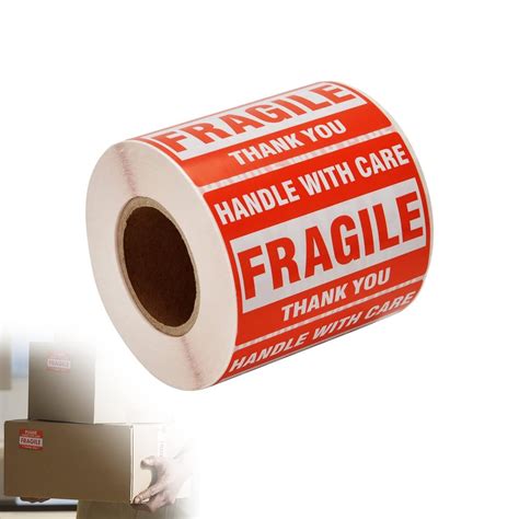 Buy 500 Fragile Stickers Packing Sticker 2" x 3" Strong Adhesive Labels Warning Labels Shipping ...