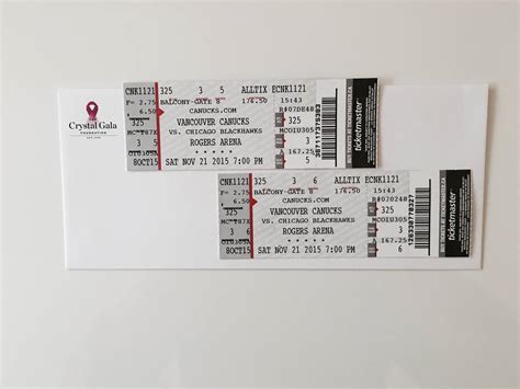 Vancouver Canucks Tickets For Auction – Crystal Gala Foundation