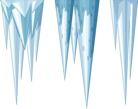 Set of Icicle in cartoon style 4934332 Vector Art at Vecteezy