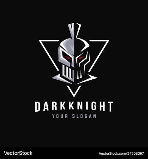 Dark knight logo mascot Royalty Free Vector Image