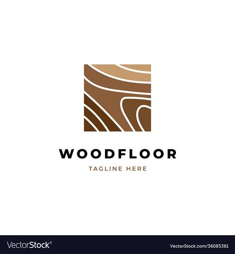 Wood logo design template Royalty Free Vector Image