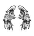 Vintage angel wings template Royalty Free Vector Image