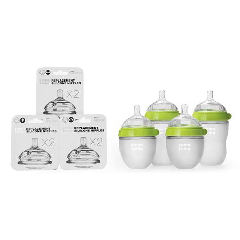 Comotomo Baby Bottle Bundle (7 Piece Gift Set). The perfect gift for expecting/new parents or ...