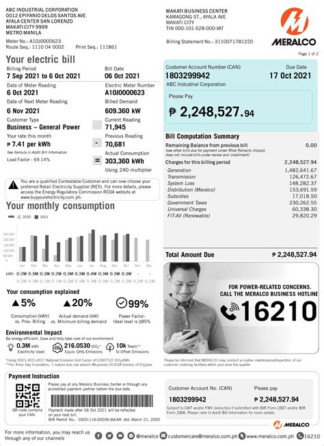 How to Read Your Business Bill | Meralco