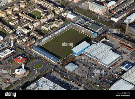 aerial view of the Barrow Raiders rugby league club stadium in Barrow-in-Furness Stock Photo - Alamy