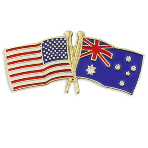 PinMart's USA and Australia Crossed Friendship Flag Lapel Pin | eBay