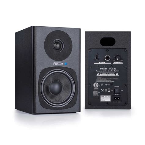 Fostex PM04-D Active Studio Monitors Pair, Black at Gear4music.com